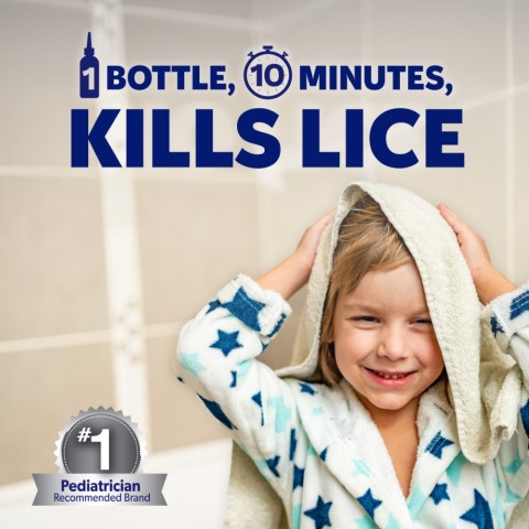 1 bottle, 10 minutes, kills lice